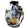 2019 new fashion 3d-printed animal panda, lion, Wolf and so on series hoodies listed autumn winter men's and women's jerseys hoo