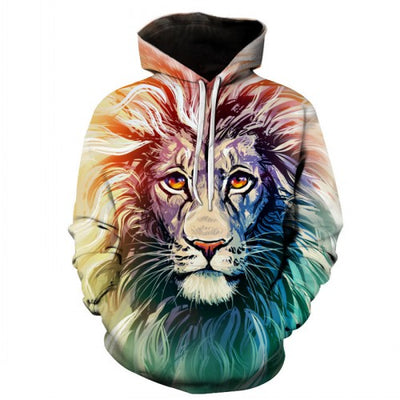 2019 new fashion 3d-printed animal panda, lion, Wolf and so on series hoodies listed autumn winter men's and women's jerseys hoo