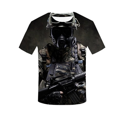 Popular Games Call of Duty Print 3D T-Shirt Summer Men's Casual Tops Cosplay Shooting Sports O-neck Short Sleeve Street Hip-Hop