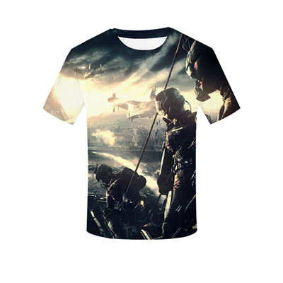 Popular Games Call of Duty Print 3D T-Shirt Summer Men's Casual Tops Cosplay Shooting Sports O-neck Short Sleeve Street Hip-Hop