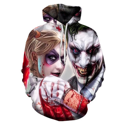 Pennywise 3D Joker Hoodie Sweatshirt Men's and Women's Pullover Hoodie Sudadera Hombre Casual Brand Sportswear Sportswear