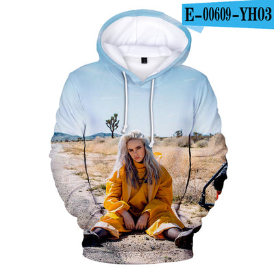 Hot Casual Billie Eilish Popular Billie Eilish 3D Hoodies Men women Children 3D boys girl kid 3D Hooded pullovers top Sweatshirt