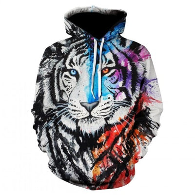 Men's new animal-print hoodie 3d lion head hoodie for fall, 2019 brand hoodie fashion tracksuit street coat