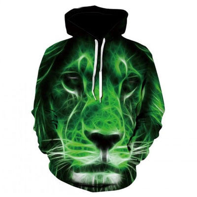 Men's new animal-print hoodie 3d lion head hoodie for fall, 2019 brand hoodie fashion tracksuit street coat