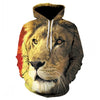 Men's new animal-print hoodie 3d lion head hoodie for fall, 2019 brand hoodie fashion tracksuit street coat