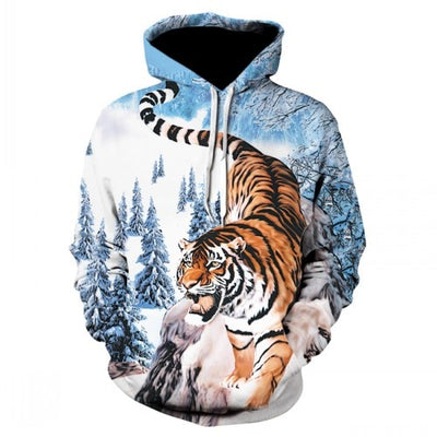 Men's new animal-print hoodie 3d lion head hoodie for fall, 2019 brand hoodie fashion tracksuit street coat