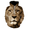 Men's new animal-print hoodie 3d lion head hoodie for fall, 2019 brand hoodie fashion tracksuit street coat