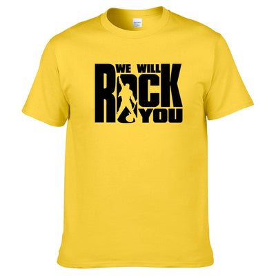 We will rock you Summer T-shirt Rock style Short sleeves Queen Harajuku Clothing Rock band Unisex Hot sale 100% cotton Tops #179