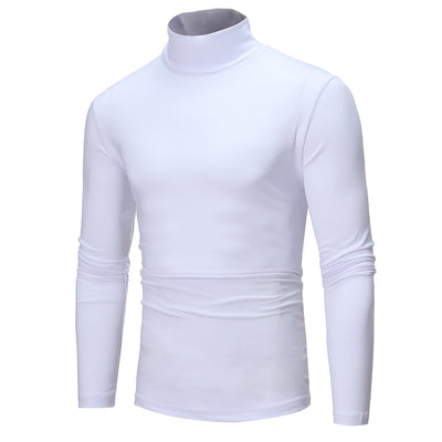 Mens Turtle Neck Fashion New Casual Cotton Sweaters Skivvy Turtleneck Sweaters Stretch Tops