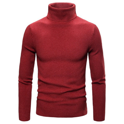 16 Colors GustOmerD 2019 Winter Pullovers Sweater Men Fashion Slim Fit England Style Mens Sweaters Casual Warm Turtleneck Men