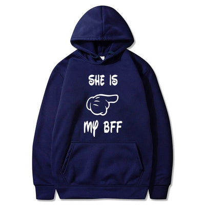 2020 She Is My BFF new yellow hoodie Girls Print  Long Sleeve Sweatshirts kawayi  street woman clothes Female Harajuku