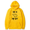 2020 She Is My BFF new yellow hoodie Girls Print  Long Sleeve Sweatshirts kawayi  street woman clothes Female Harajuku