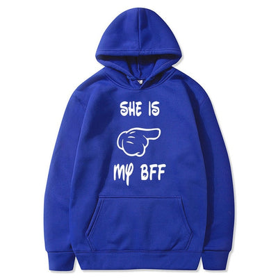 2020 She Is My BFF new yellow hoodie Girls Print  Long Sleeve Sweatshirts kawayi  street woman clothes Female Harajuku