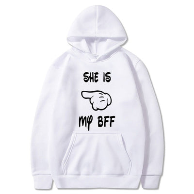 2020 She Is My BFF new yellow hoodie Girls Print  Long Sleeve Sweatshirts kawayi  street woman clothes Female Harajuku