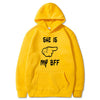 2020 She Is My BFF new yellow hoodie Girls Print  Long Sleeve Sweatshirts kawayi  street woman clothes Female Harajuku