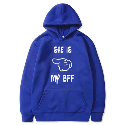 2020 She Is My BFF new yellow hoodie Girls Print  Long Sleeve Sweatshirts kawayi  street woman clothes Female Harajuku