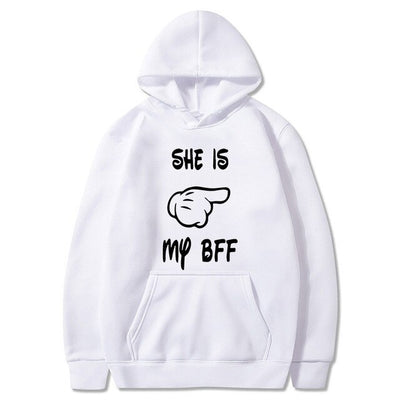 2020 She Is My BFF new yellow hoodie Girls Print  Long Sleeve Sweatshirts kawayi  street woman clothes Female Harajuku