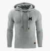 Men's sweater autumn and winter warm knitted sweater HH men's casual hooded pullover men's cotton jacket pull homme large size