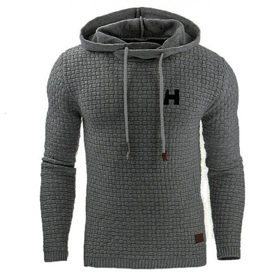 Men's sweater autumn and winter warm knitted sweater HH men's casual hooded pullover men's cotton jacket pull homme large size