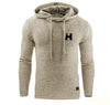 Men's sweater autumn and winter warm knitted sweater HH men's casual hooded pullover men's cotton jacket pull homme large size