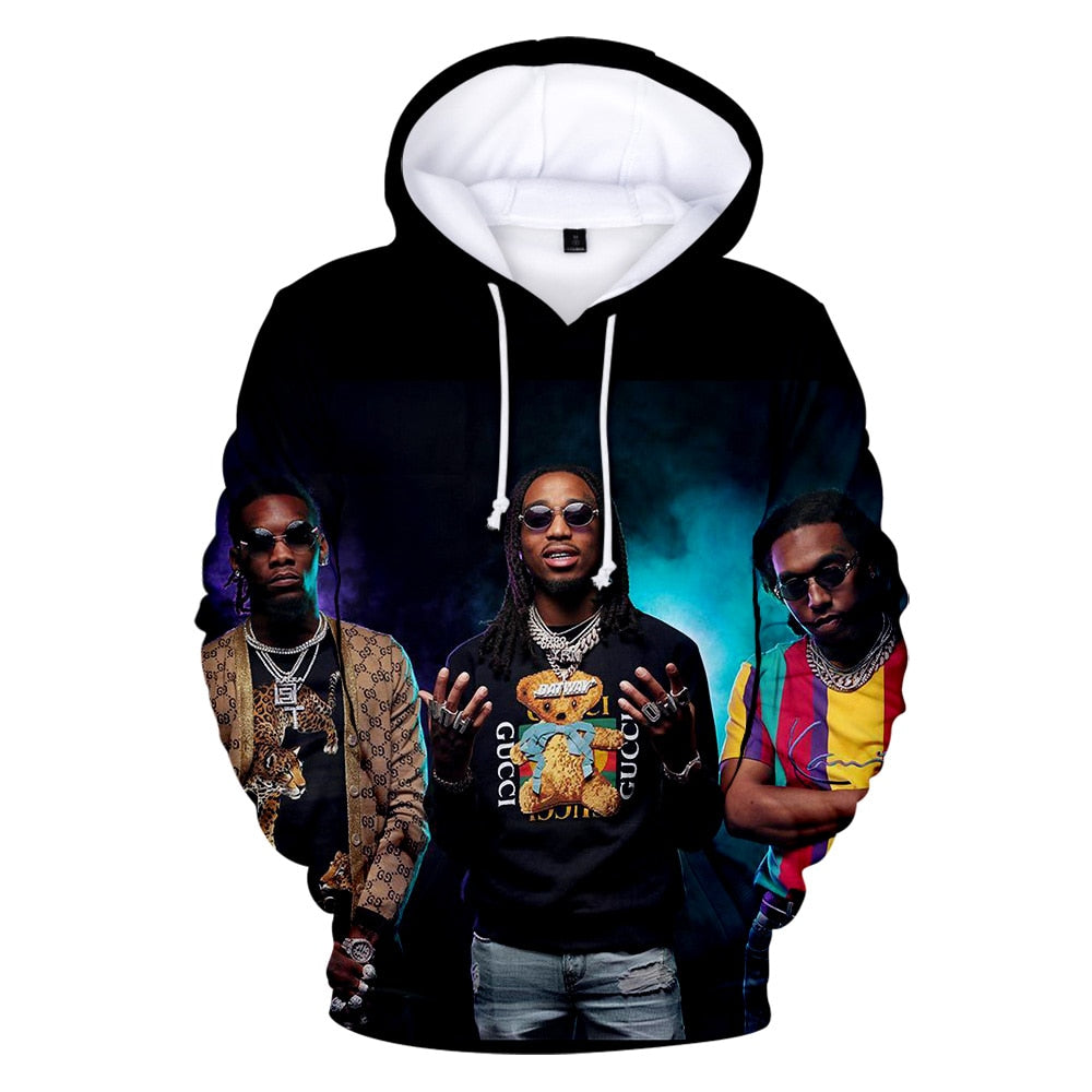 LUCKYFRIDAY Migos Rapper Character print Men's Hoodies Sweatshirt 3D Printing Hip Hop Pattern Women Fashion Sweatshirt Hoodies