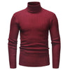 Autumn Winter Men Casual Bottoming Sweater High Collar Long-sleeved Solid Color Slim Warm Sweater