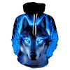 2020 men's and women's casual round-neck hooded sweatshirts fashion 3D animal spitfire Wolf sports hoodies