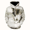 2020 men's and women's casual round-neck hooded sweatshirts fashion 3D animal spitfire Wolf sports hoodies