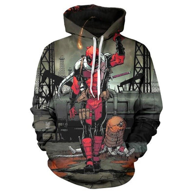 fashion 3D Print Super Hero Deadpool Hoodie Casual Hoodie Sportswear Hooded Sweatshirt  Anime Character Hoodie 2020 The New