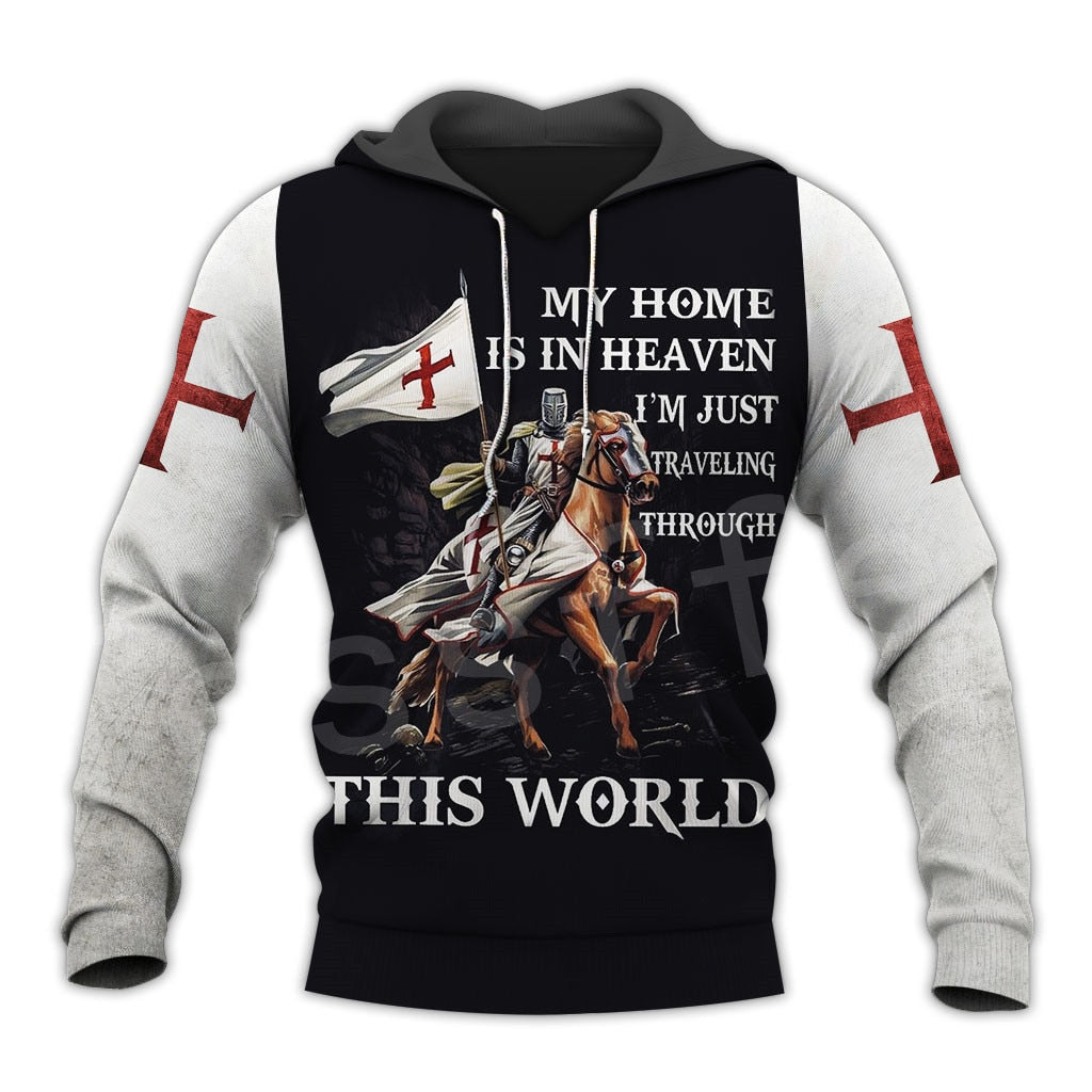 Tessffel Knights Templar Armor Pullover Streetwear Harajuku Pullover 3DfullPrint Zipper/Hoodie/Sweatshirt/Jacket/Mens Womens s10