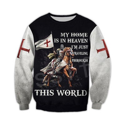 Tessffel Knights Templar Armor Pullover Streetwear Harajuku Pullover 3DfullPrint Zipper/Hoodie/Sweatshirt/Jacket/Mens Womens s10