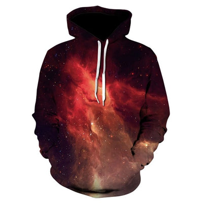 Spring and autumn brand fitness hoodie 2020 new design of 3D printed planet hoodie trend skateboard sweatshirt