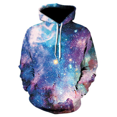 Spring and autumn brand fitness hoodie 2020 new design of 3D printed planet hoodie trend skateboard sweatshirt