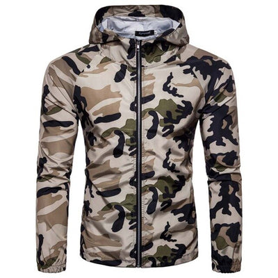 Camouflage Jackets for Men Autumn Casual Hoodie Thin Military Tactical Jacket Waterproof Windproof Coat Hooded Camo Army Outwear