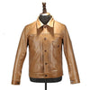 Free shipping.Brand classic 506 oil  cowskin coat,man's 100% genuine leather Jackets,fashion men's slim japan style jacket