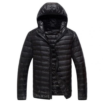 M-3XL 2020 Winter Warm Slim Men Down Jackets Casual Hooded Parka Male Solid Duck Feather Down Jacket Zipper Coats