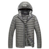 M-3XL 2020 Winter Warm Slim Men Down Jackets Casual Hooded Parka Male Solid Duck Feather Down Jacket Zipper Coats