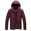 M-3XL 2020 Winter Warm Slim Men Down Jackets Casual Hooded Parka Male Solid Duck Feather Down Jacket Zipper Coats