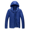 M-3XL 2020 Winter Warm Slim Men Down Jackets Casual Hooded Parka Male Solid Duck Feather Down Jacket Zipper Coats