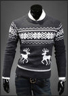 2019 Fashion Men Christmas Sweaters England Style Men Sweater Deer Pullovers Reindeer Sweater Slim O-Neck Men Sweater