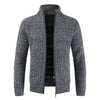 Autumn Winter Sweater Coat Men Faux Fur Wool Jackets Zipper Knitted Thick Warm Sweatercoat Casual Cardigan Sueter Masculino 3XL