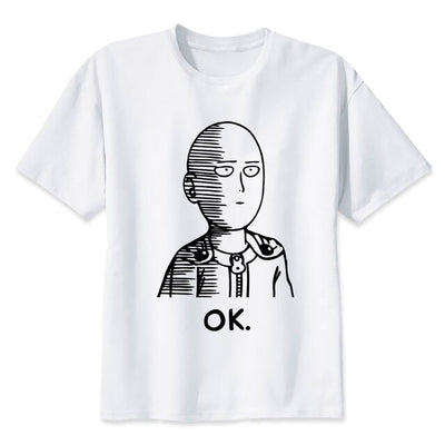 one punch man t-shirt men Mens Casual T Shirts Brand Clothing Man's Short Sleeve T-Shirt Tops Tees Plus Size