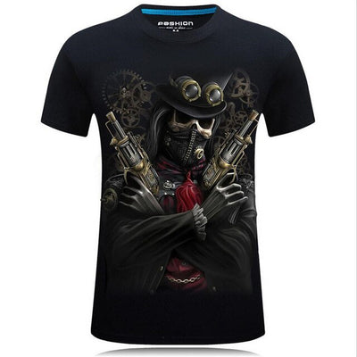 Nice Summer Style 3D T-shirts Men Skull Printed Hip Hop Boys Tops Casual Short Sleeve O-Neck T Shirt Tees Male Camiseta 5XL 7XL