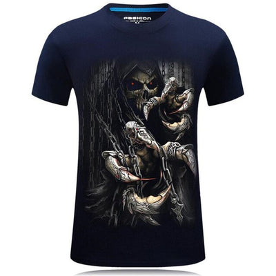 Nice Summer Style 3D T-shirts Men Skull Printed Hip Hop Boys Tops Casual Short Sleeve O-Neck T Shirt Tees Male Camiseta 5XL 7XL