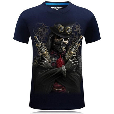 Nice Summer Style 3D T-shirts Men Skull Printed Hip Hop Boys Tops Casual Short Sleeve O-Neck T Shirt Tees Male Camiseta 5XL 7XL