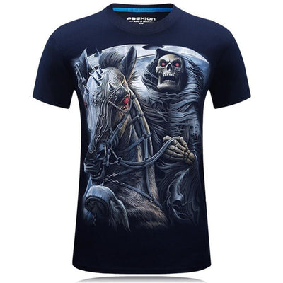 Nice Summer Style 3D T-shirts Men Skull Printed Hip Hop Boys Tops Casual Short Sleeve O-Neck T Shirt Tees Male Camiseta 5XL 7XL