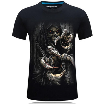 Nice Summer Style 3D T-shirts Men Skull Printed Hip Hop Boys Tops Casual Short Sleeve O-Neck T Shirt Tees Male Camiseta 5XL 7XL