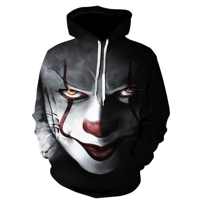 Pennywise 3D Joker Hoodie Sweatshirt Men's and Women's Pullover Hoodie Sudadera Hombre Casual Brand Sportswear Sportswear