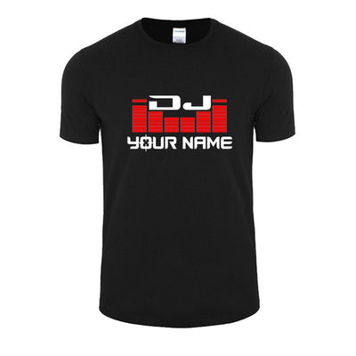 DJ Your Name Men's Custom printing T Shirt Camiseta Hombre Hip Hop Fashion men's Cotton Casual Short Sleeve T-shirt Plus Size