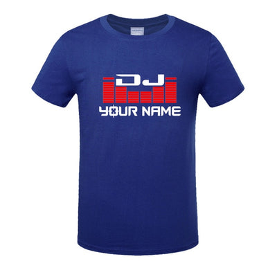 DJ Your Name Men's Custom printing T Shirt Camiseta Hombre Hip Hop Fashion men's Cotton Casual Short Sleeve T-shirt Plus Size